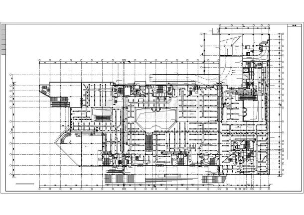 某综合性商场及住宅楼空调及通风排烟系统设计施工cad图纸-图一