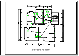 某跃层户型电气设计平面施工cad图纸_图1