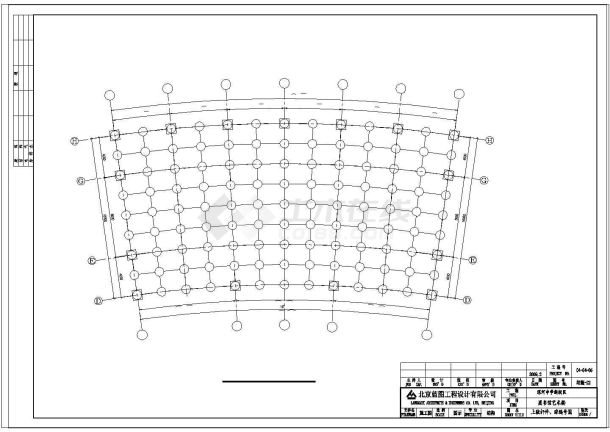 高中某图书馆大楼网架工程结构设计cad施工图纸-图一