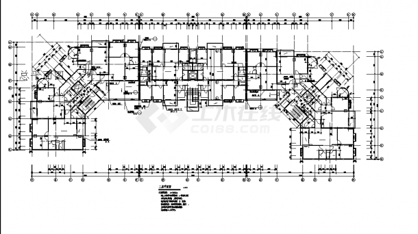无锡三套多层商住楼建筑设计施工cad图纸（含说明）-图二