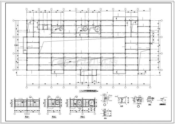 办公楼设计_某办公楼结构全套CAD施工图纸-图二