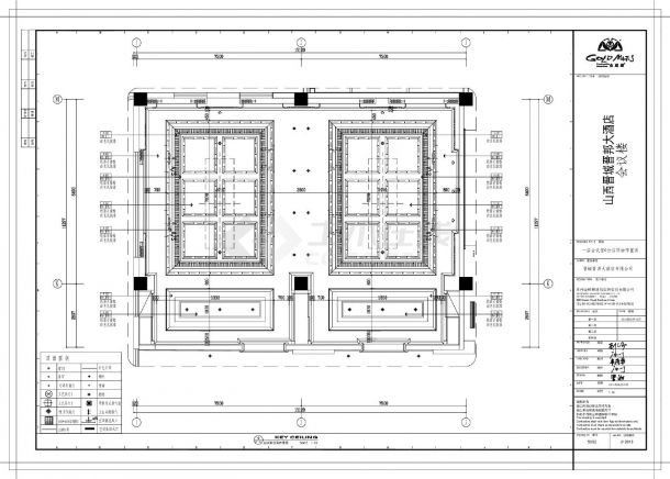 山西晋城晋邦大酒店-一层会议室G分区装饰设计CAD图-图一