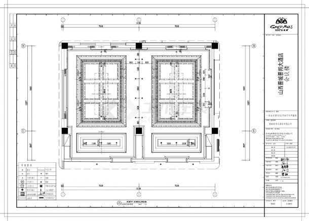 山西晋城晋邦大酒店-一层会议室G分区装饰设计CAD图-图二