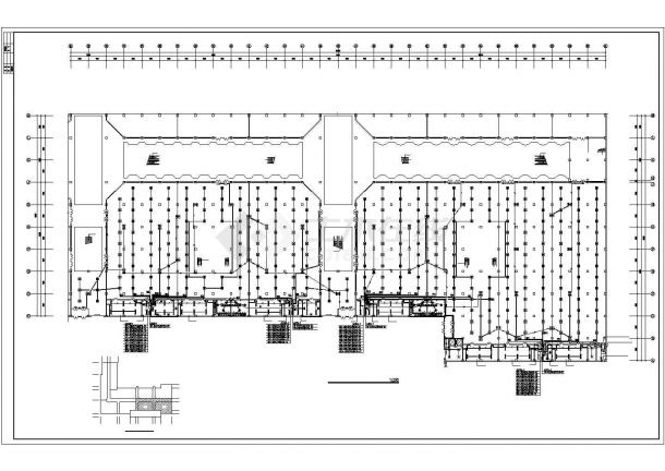 17万平方米地下大型商场电气系统设计施工cad图纸-图二