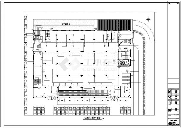 苏州购物商场电气系统设计施工cad图纸，共十一张-图二