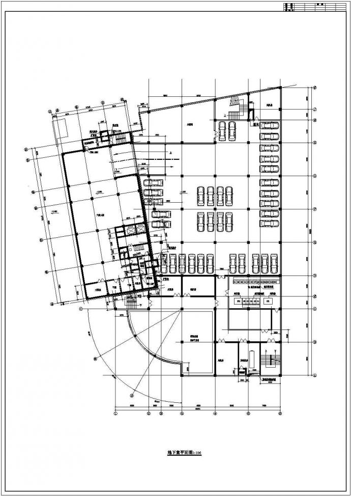 某地区3层商场建筑设计CAD方案图（含地下室层设计）_图1
