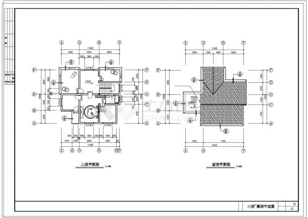 简单实用的新型农村住宅建筑设计cad施工图纸-图二