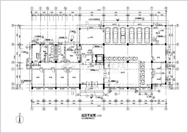 办公大楼全套建筑施工CAD图纸-图一