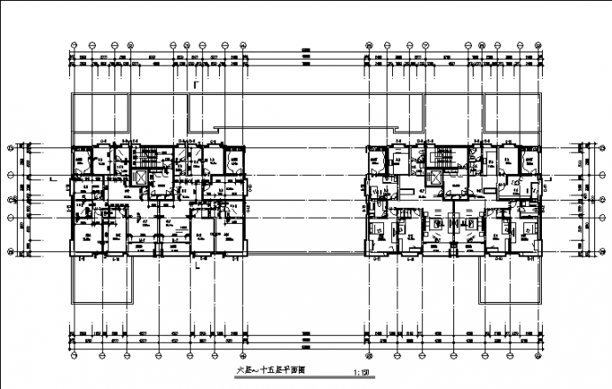 阜阳二套高层商住楼建筑设计施工cad图纸（含说明）_图1