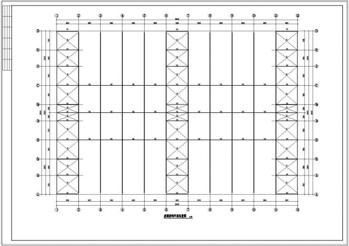 厂房设计_单层全钢结构多跨带吊车厂房cad施工图_图1