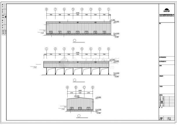 厂房设计_东升二厂B厂房结构工程CAD施工图-图二
