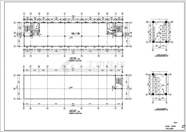长44.24米 宽10.74米 4层1446平米瑞泰车间建筑设计施工图-图一