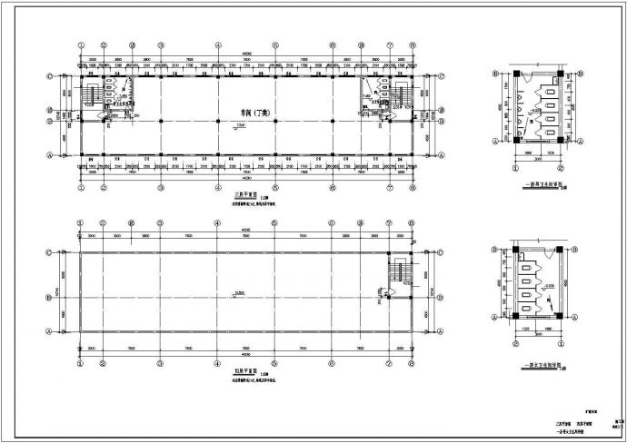 长44.24米 宽10.74米 4层1446平米瑞泰车间建筑设计施工图_图1