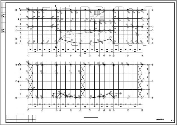 二层全钢结构展示厅cad结构施工图_图1