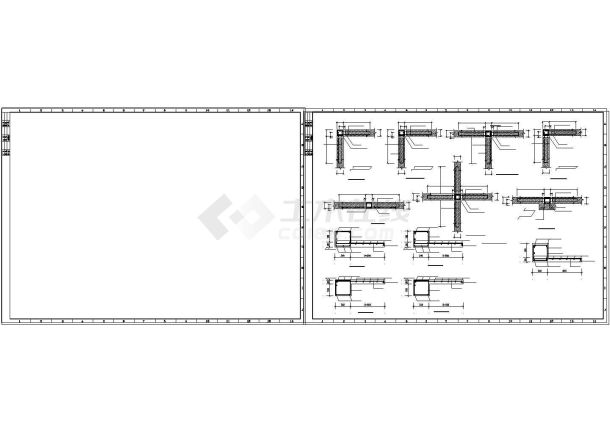 某底框住宅专混结构施工设计cad图纸-图一