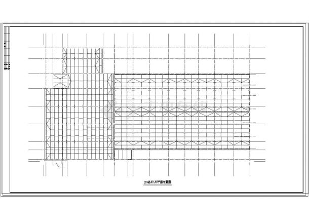 钢混结构东风4S店钢结构设计部分施工图纸-图一