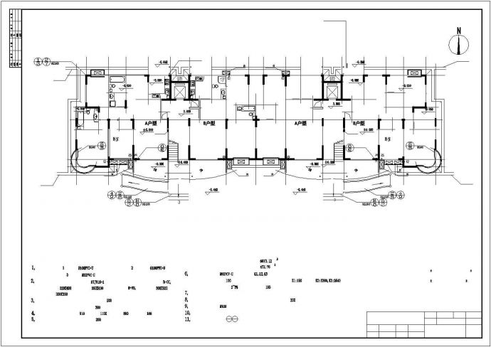 乐山市沁歆苑小区5600平米11+1层框剪结构板式住宅楼建筑设计CAD图纸_图1