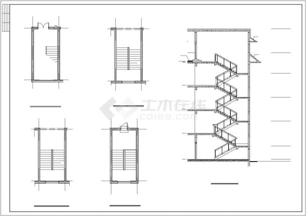 宾馆建筑施工示意图-图二