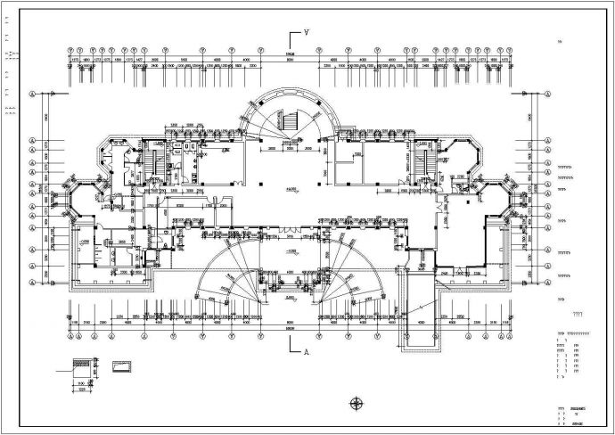 某现代小区会所建筑全套设计施工方案CAD图纸（含设计说明）_图1