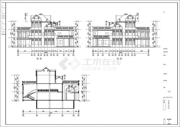 某现代小区会所建筑全套设计施工方案CAD图纸（含设计说明）-图二
