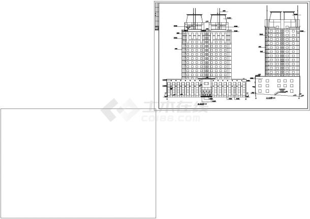 某现代小区商住公寓建筑全套设计施工方案CAD图纸-图一
