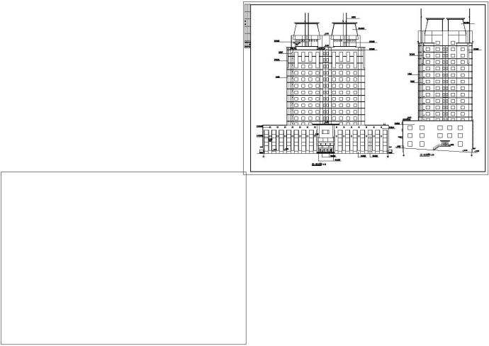 某现代小区商住公寓建筑全套设计施工方案CAD图纸_图1