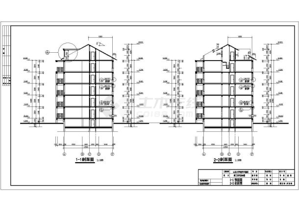 某现代新型教工住宅建筑全套设计施工方案CAD图纸（含材料表）-图二