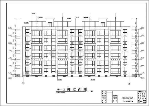 某现代新型小区框架住宅楼建筑全套设计施工方案CAD图纸（含设计说明）-图二