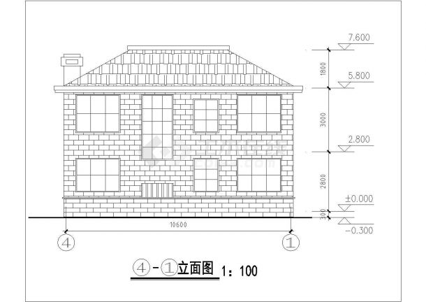 某现代新型高档小区民居楼建筑全套设计施工方案CAD图纸-图一