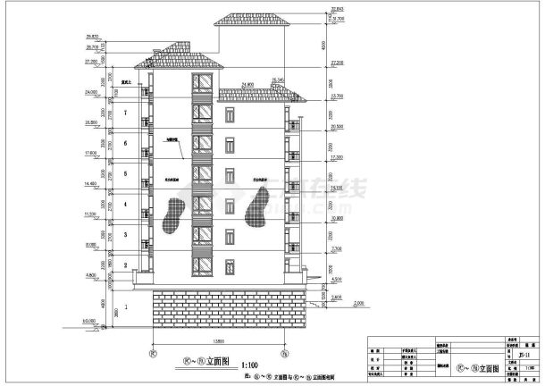 某现代底商住宅楼建筑全套设计施工方案CAD图纸（含设计说明）-图一