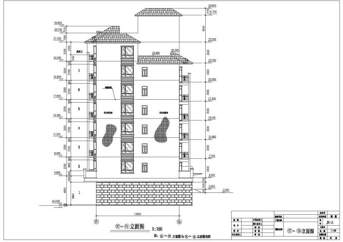 某现代底商住宅楼建筑全套设计施工方案CAD图纸（含设计说明）_图1