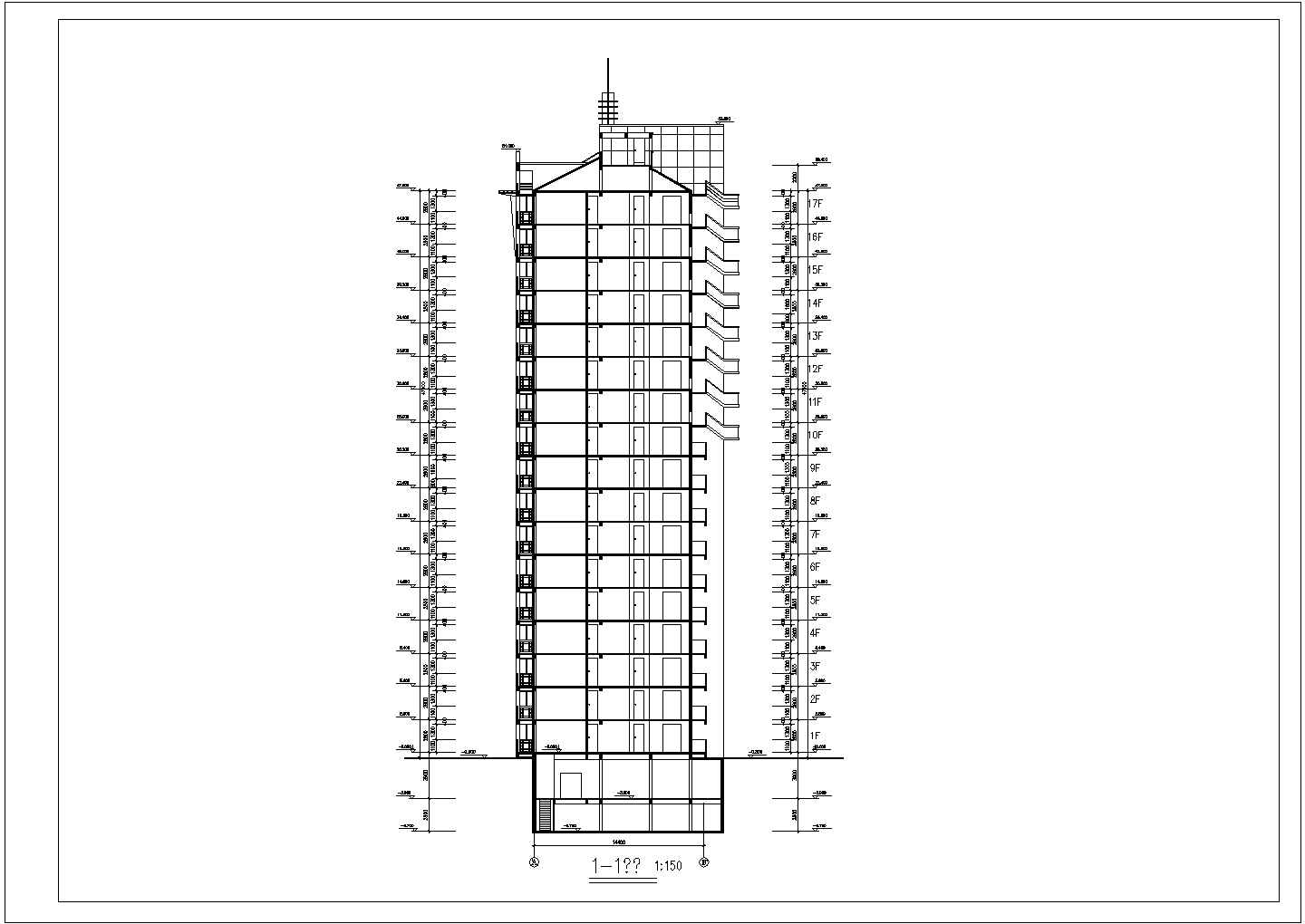 某现代经济适用住房建筑全套设计施工方案CAD图纸（含设计说明）