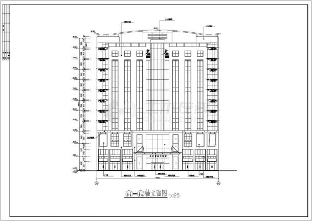 某现代小高层商业住宅楼建筑全套设计施工方案CAD图纸-图二