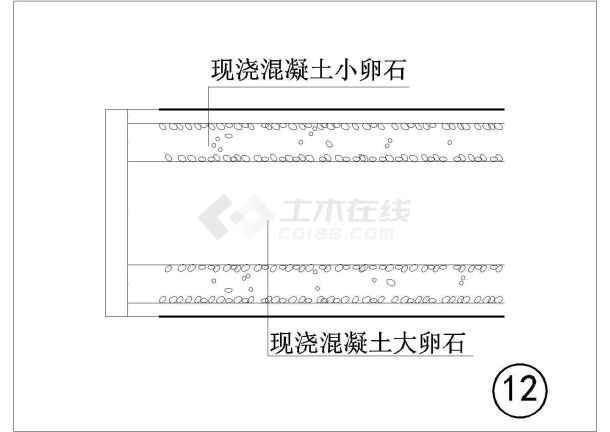 某园林卵石铺装完整详细设计施工CAD图纸-图一