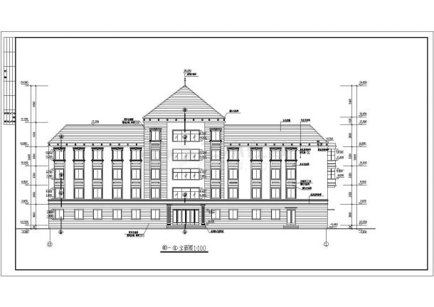 办公楼设计_某集团高层剪力墙结构办公楼设计cad全套建筑施工图（甲级院设计）-图一