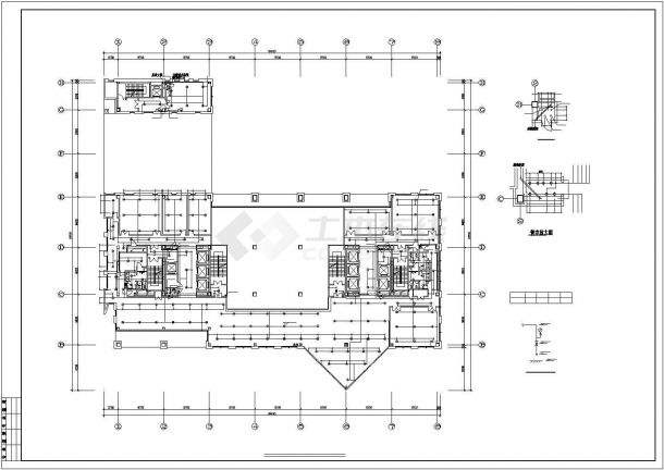 某地区18层办公楼给排水施工CAD图纸-图一