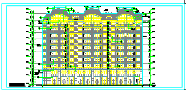 [浙江]小型80户带阁楼商住综合楼建筑cad图纸