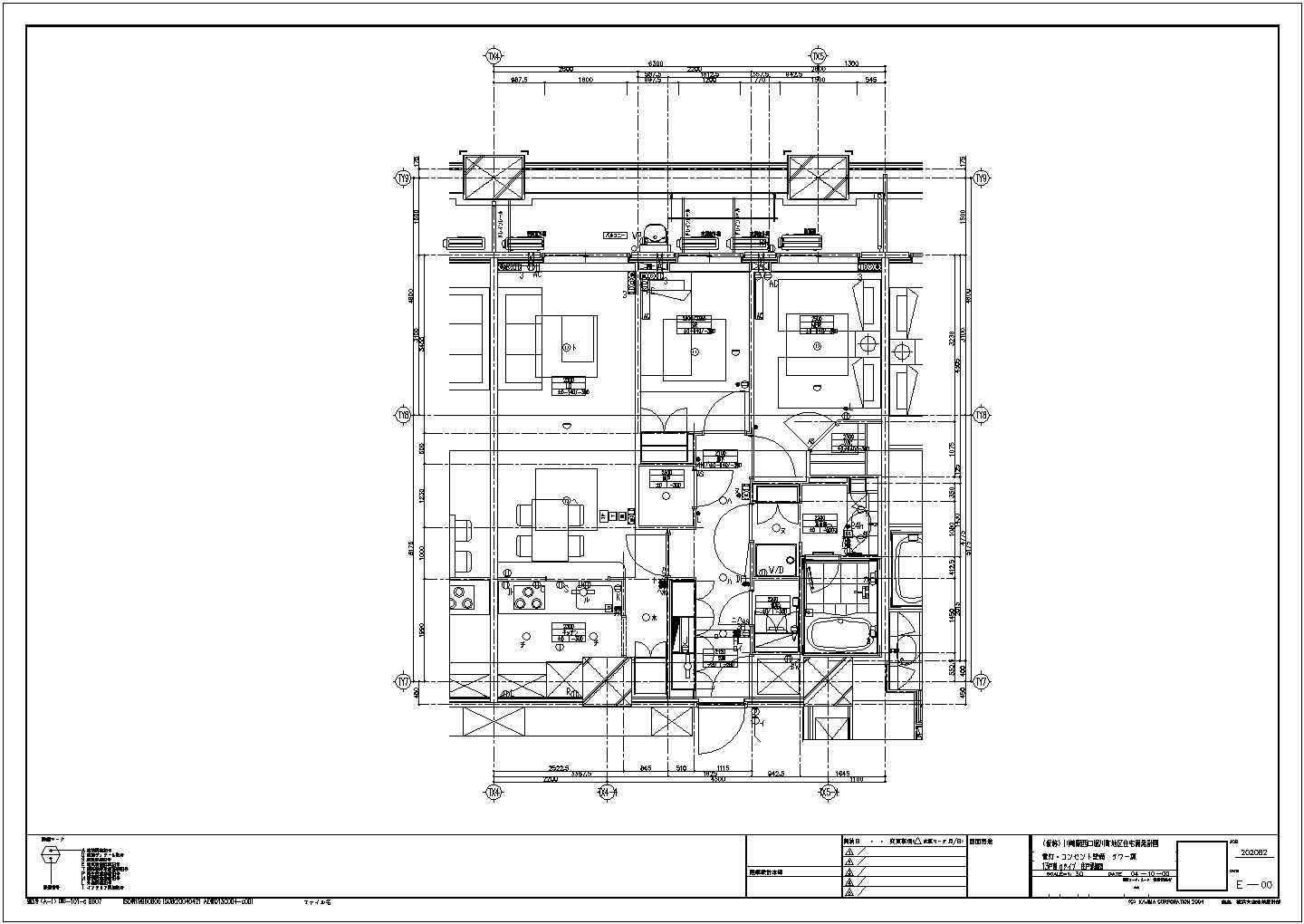电气设计_日式住宅户型图电气设计方案CAD图