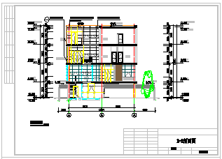 3层带天台别墅建筑全套设计cad图纸(附效果图)-图二