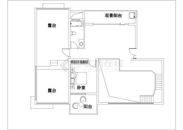 太仓市惠安花园小区6层砖混结构住宅楼建筑设计CAD图纸（2套方案）-图二