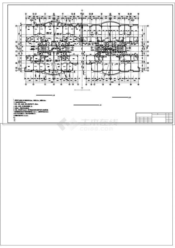 某十层框架剪力墙结构商住楼设计cad全套建筑施工图（甲级院设计）-图二