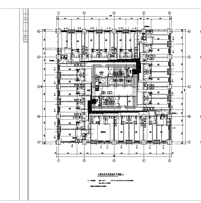 2套高层综合楼空调采暖通风排烟系统设计施工cad图纸_图1
