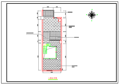 48平米复式户型室内cad装修平面施工图-图一