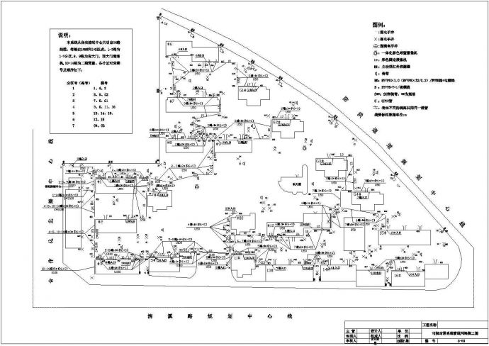 电气设计_某住宅小区网络施工CAD图_图1