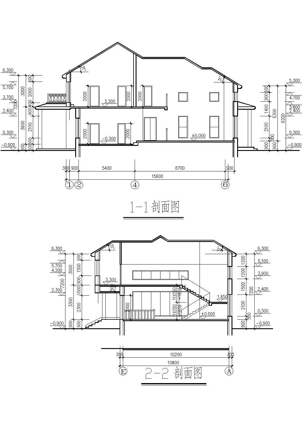 某层新风尚别墅建筑设计CAD竣工图