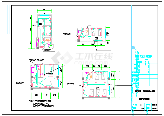 某大型医院建筑CAD图纸(包括电气图高低压系统图、配电房布置图)-图一