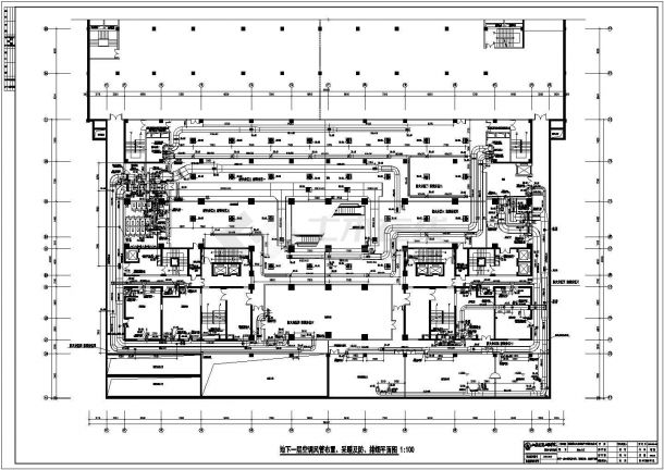 装修设计山东某市大厦cad空调设计施工图纸-图二