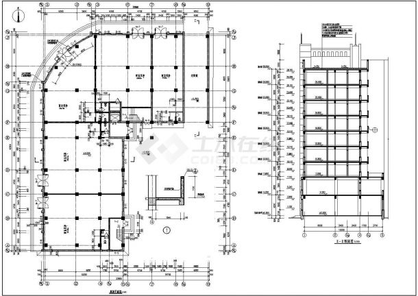 装修设计荣丰苑建筑及结构图全套CAD图-图二