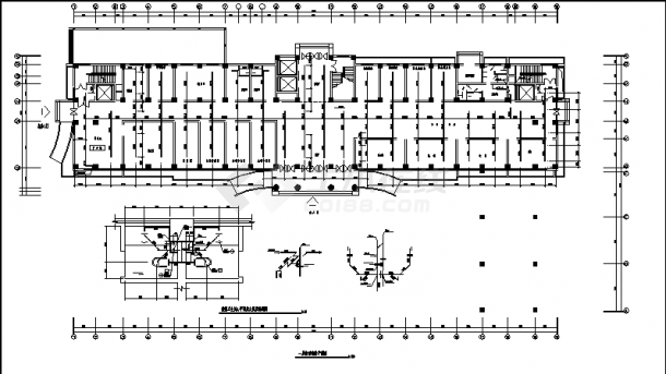 二套市人民医院综合楼排水系统设计施工cad图纸-图一