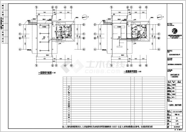 某开发区安检值班室建筑电气系统设计施工CAD图纸-图二